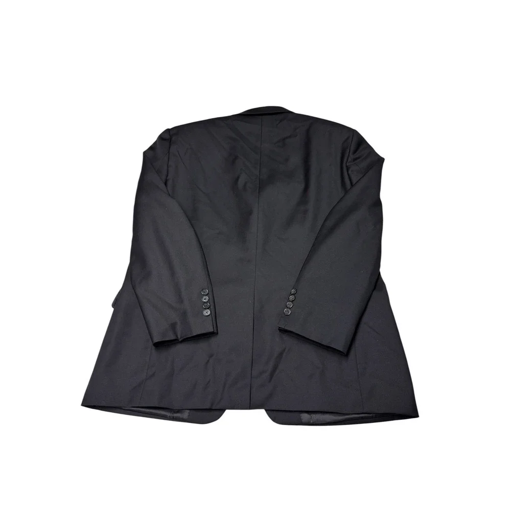 Lauren Ralph Lauren Mens 2-Piece Suit Black Wool Blend 44R W40 L28 Jacket Pants